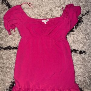 Vibrant Pink Mini Dress